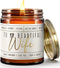 Anniversary ' Gift for Her, Gifts for Anniversary for Wife - "to My Beautiful Wife" Soy Candle, w/ Vanilla, Coconut & Vetiver I 9oz Glass Jar, 50Hr Burn, Made in USA
