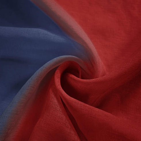 Navy and Red Short Curtains for Small Windows Set 2 Panels Ombre Sheer Navy Blue and Red Decorations Patriotic Curtains for Boys Room Kids Bedroom Decor Memorial Independence Day 50 x 45 Inch Length