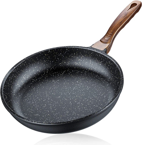 Ferlord Nonstick Frying Pan Skillet 9.5",100% PFOA &BPA free, Heating Quickly and Evenly Less Oil Fumes,Heat-Resistant Soft Bakelite Handle, 24cm Healthy Chef's Pan Suitable for All Stove
