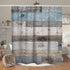 Rustic Shower Curtain,Blue Fabric Shower Curtain for Bathroom,Farmhouse Shower Curtain,Blue Grey Wood Barn Door Country Shower Curtain,Rustic Farmhouse Shower Curtains Bath Curtain for Bathroom