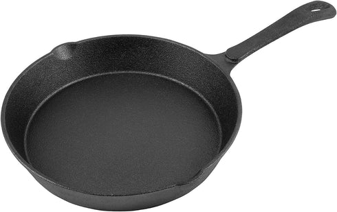 10 Inch Cast Iron Skillet Pan Small Frying Pan, Pre-Seasoned for Non-Stick Like Surface, Cookware Oven/Broiler/Grill Safe, Kitchen Deep Fryer, Restaurant Chef Quality