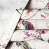 VOGOL Decorative Tie Up Curtains for Nursery Girls Room, Pink Birds and Floral Print Small Window Curtain Valance Top Pocket Tie Up Shades 18 Inch Long, One Panel