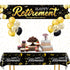 Retirement Party Decorations, 6 Pack Large Size Plastic Happy Retirement Tablecloth Decor for Women Men Retirement Parties