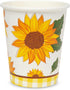 Royal Magnolia Sunflower Party Supplies -Service for 24- Sunflower Paper Plates (7 and 9 Inch), Paper Napkins and Party Cups - Disposable Sunflower Theme Party Dinnerware Set for Sunflower Birthday