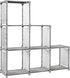 SONGMICS 6-Cube Storage Rack, Staircase Organizer, DIY Storage Shelf, Bookcase in Living Room, Childrens Room, Bedroom, for Toys and Daily Necessities, Heather Gray ULSN063G12