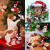 6 Pieces Christmas Dog Ornament with 6 Scarfs Santa Hats Funny Cute Doggy Hanging Decorations Lanyard Artificial Fur Decorative Furry Pet Pendant for Xmas Tree Decor Home Present Party DIY