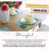Blissful Living Set of 4 Placemats, Stain Resistant - Decorate Your Kitchen Table with Our Beautiful Rectangle pad placemat (Love of Family)