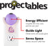 Projectables Disney Princess LED Night Light Plug-in, Dusk-to-Dawn, Ariel, Belle, and Jasmine on Ceiling, Floor, or Wall, Ideal for Girls Room, Nursery, Playroom, Bathroom, Bedroom, 13230, 1-Image