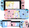 DLseego Switch Skin Sticker Pretty Pattern Full Wrap Skin Protective Film Sticker Compatible with Switch-Blue and Pink Sailor Moon
