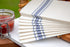 ClassicPoint Dinner Napkins - Blue Bistro Stripe - Decorative & Disposable - Soft, Absorbent & Durable (15.5"x15.5" - Pack of 50)