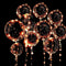LED Light Up Bobo Baloons 10 Packs, 20 Inches Clear Helium Transparent Balloons 15 pcs, Glow in The Dark Ballons for Christmas Wedding Birthday Valentines Day Halloween Party Decoration