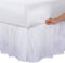 Bed Maker™s Never Lift Your Mattress Microfiber Wrap-Around Bed Skirt, Gathered Ruffled Style, Classic 14 Inch Drop Length, Full, White