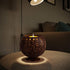 Coconut Candle Holder Lantern Birdcage Shape Rustic Coco Jar Candle Tealight Holders, Decorative Candle Light Holder for Garden Spa Christmas Wedding Dining Party Home Decor (Scroll Pattern)