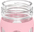 Lifefactory 22-Ounce BPA-Free Glass Water Bottle with Classic Cap and Protective Silicone Sleeve, Desert Rose