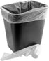 Space-Saving Trash Can and 100x 4 Gal. Leak-Proof Liners Set. Small Black Plastic Wastebasket and Clear Bags Great for Bathroom, Kitchen or Home Office. Garbage Bin Fits Under Most Desks and Cabinets