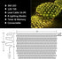 LED Net Lights Outdoor, 12ft x 5ft 360 LED Indoor Fairy Mesh Lights, 8 Modes Clear Wire Connectable Bush Netting Lights for Trees, Bushes, Wedding, Garden, Mall Hotel Decorations (Warm White)