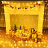 LED Net Lights Outdoor, 12ft x 5ft 360 LED Indoor Fairy Mesh Lights, 8 Modes Clear Wire Connectable Bush Netting Lights for Trees, Bushes, Wedding, Garden, Mall Hotel Decorations (Warm White)
