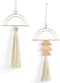 Macrame Wall Hanging Boho Wall Decor Gold Metal Wall Art Boho Tassel Home Wall Pediments 2 Pcs