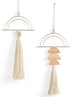 Macrame Wall Hanging Boho Wall Decor Gold Metal Wall Art Boho Tassel Home Wall Pediments 2 Pcs