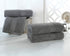 Qute Home 4-Piece Washcloths, Bosporus Collection 100% Turkish Cotton Premium Quality Towels for Bathroom, Quick Dry Soft and Absorbent Turkish Towel, Set Includes 4 Wash Cloths (Grey)