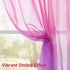 HOMEIDEAS 2 Panels Pink and Purple Sheer Curtains for Girls Bedroom 52 X 84 Inch, Ombre Linen Curtains Rod Pocket Drapes for Nursery Kids Window and Living Room