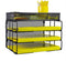 Meshist Paper Letter Tray Organizer, 3 Tier Stackable Desk File Organizer with 3 Shelves and a Sorter, Perfect for Home Office, A Good Gift for Women, Black