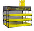 Meshist Paper Letter Tray Organizer, 3 Tier Stackable Desk File Organizer with 3 Shelves and a Sorter, Perfect for Home Office, A Good Gift for Women, Black