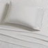 Madison Park Essentials Chambray Printed ultra soft 4 piece sheet set, Grey Stripe, Queen