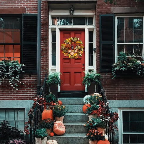Large Fall Wreath Winter Wreaths with Golden Orange Metallic Magnolia Leaves Wreath Artificial Christmas Wreaths