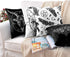 Britimes Throw Pillow Covers 18x18 Inches Home Decor Set of 4 Pillow Cases Decorative for Bed Sofa Cushion Couch Outdoor Capricorn Cat Feather Moth Gothic Pillowcases (Black and White) ¢‚¬¦