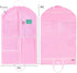 Waterproof Hanging Garment Bag 40 inch Clothes Bag with Gusset, 5 Pockets & Side Zip for Dance Costumes, Sports, Skating, Theatre, Beauty Pageants & More by Kendall Country, Cotton Candy Pink