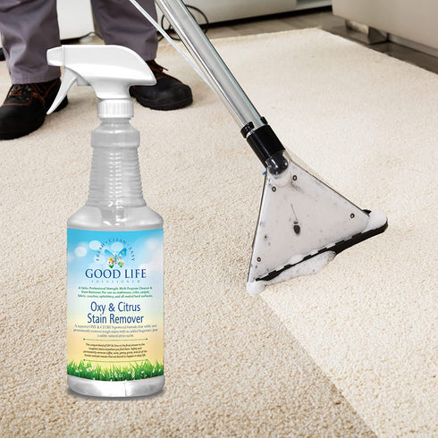 Good Life Solutions All-Purpose Cleaner - Natural Oxy-Citrus Stain Remover and Surface Cleaner Spray for Mattress, Couch, Carpet, and Floors - 32 oz
