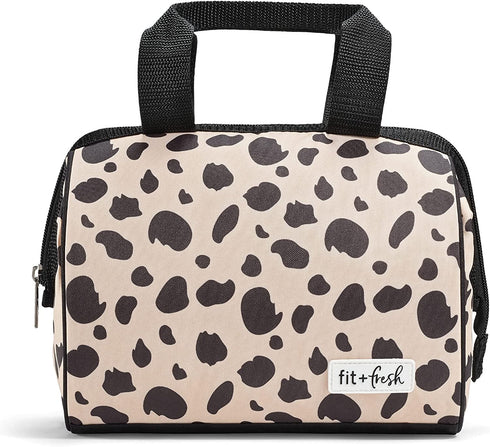 Fit & Fresh Insulated Lunch Bag, 9 x 6 x 8, Graphic Cheetah