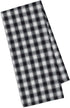 DII French Check Kitchen Collection Decorative Oversized Cotton Dishtowels, 18x28, Black/White, 4 Piece