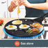 7-Mold Pancake Pan Nonstick Breakfast Griddle, Gas Compatible,9.7 inch Black
