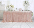 PartyDelight 6ft Rose Gold Sequin Table Skirt for Round/Rectangle/Square Table for Birthday Party Wedding Christmas.
