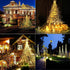 Decute Christmas Decorations Outdoor String Lights 8 Modes and Timer with Remote, Waterproof 320 LED Christmas Tree Lights Star Lights for Yard Garden Backyard Wedding Holiday Decor Warm White