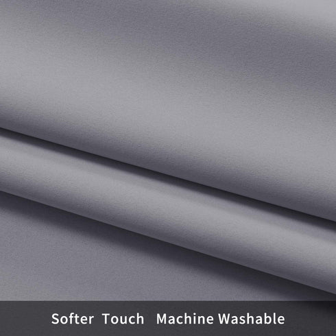 Blackout Door Curtain, Elegance French Door Curtains for Privacy, Thermal Insulated Door Curtain Panels, Room Darkening Door Window Curtain (50" x 72" 2pcs: Grey)