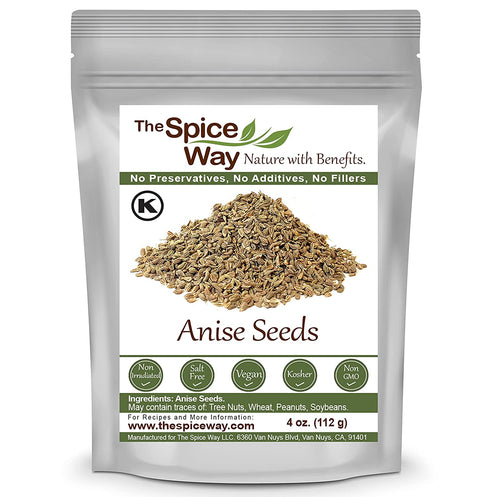 The Spice Way Premium Anise Seeds - Whole seeds ( 4 oz ) also called Aniseed. Used for baking bread, cooking and even tea.