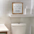 Text Me if You Run Out of Toilet Paper Sign - Funny Farmhouse Decor Sign, Cute Guest Bathroom Decor Wall Art, Rustic Home Decor, Modern Farmhouse Sign for Bathroom Wall with Funny Quotes 12x12 Inch