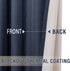 JINCHAN Blackout Curtain for Bedroom 84 Inches Length Indigo Black Out Window Curtains Living Room Thermal Insulated Dining Room Darkening Outlet Grommets Drapes Sold Individually One Panel