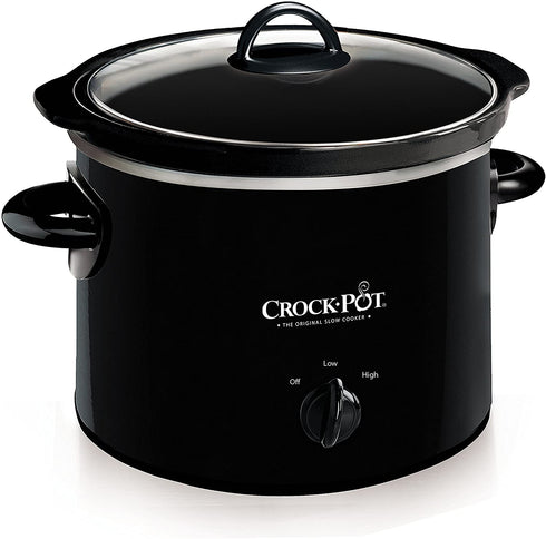 Crock-Pot 2-QT Round Manual Slow Cooker, Black (SCR200-B)