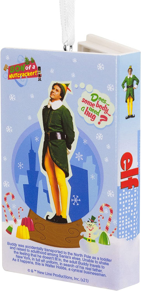 Hallmark Elf Movie Retro Video Cassette Case Christmas Ornament, Buddy The Elf