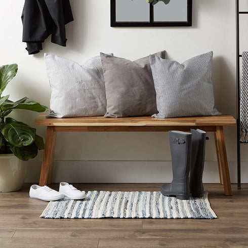 DII Chindi Home Collection Handmade Multicolor Area Rag Rug, 2x3', Denim