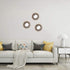 Small Round Mirrors for Wall Decor Set of 3, Gold Brushed Wall Decorations for Living Room, Bedroom & Bathroom (MS009)