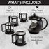 Primula Half Moon Teapot Set with 4 Tea Cups, Removable Infuser, Borosilicate Glass Tea Maker, Stainless Steel Filter, Dishwasher Safe, 40-Ounce, Tea Gift Set, Tea Set for Service of 4 Adults