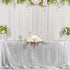 B-COOL 60x102 Inch Christmas Tablecloth Rectangle Silver Sequin Tablecloth Sequin Table Linens Glitter Tablecloth Wedding Sequin Tablecloth for Christmas