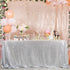 B-COOL 60x102 Inch Christmas Tablecloth Rectangle Silver Sequin Tablecloth Sequin Table Linens Glitter Tablecloth Wedding Sequin Tablecloth for Christmas