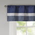 Madison Park Amherst Single Panel Faux Silk Rod Pocket Curtain With Privacy Lining for Living Room, Window Drapes for Bedroom and Dorm, 50x18, Navy