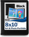 Dunwell 8x10 Photo Album Book - (Black), Art Portfolio Binder for 8 x 10 Pictures, 24 Pocket Display 48 Pages, 10x8 Sheet Protector Folder for Kids Artwork, Autograph, and Prints